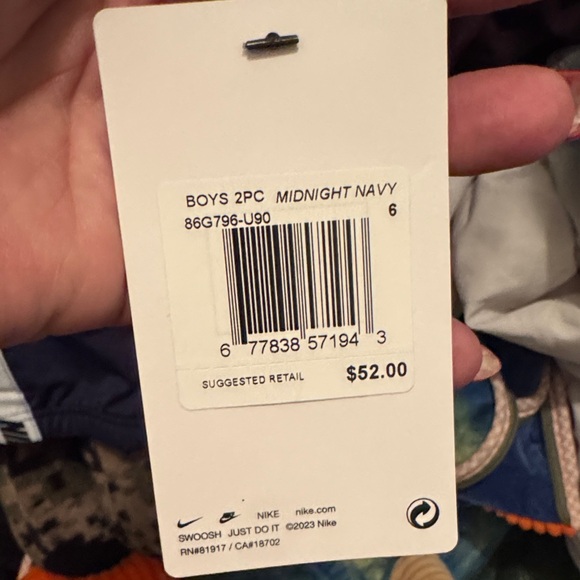 Nike Kids Matching Set in Navy and White - Picture 3 of 5